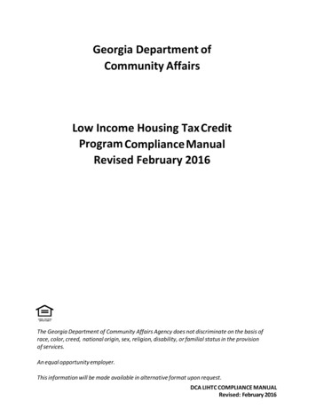 Georgia Department Of Community Affairs Low Income Housing Tax Credit .