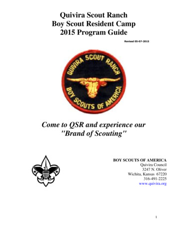 Quivira Scout Ranch Boy Scout Resident Camp 2015 