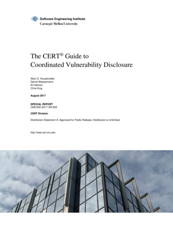 The CERT Guide To Coordinated Vulnerability Disclosure