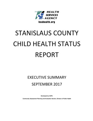 Stanislaus County Child Health Status Report