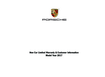 Warranty Manual - Porsche