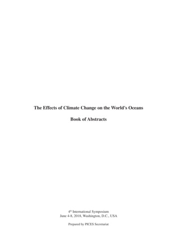 The Effects Of Climate Change On The World's Oceans Book .