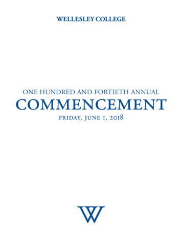 Wellesley College 2018 Commencement Program