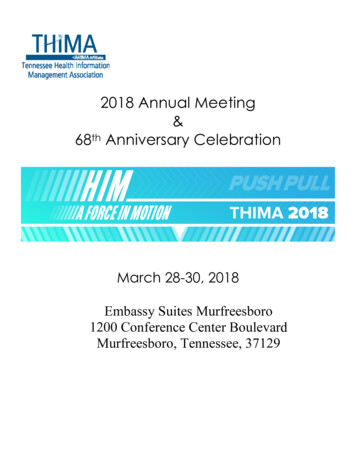2018 Annual Meeting 68th Anniversary Celebration - THIMA