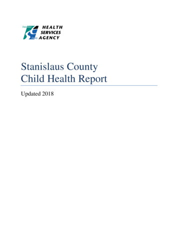 Stanislaus County Child Health Report - Schsa 