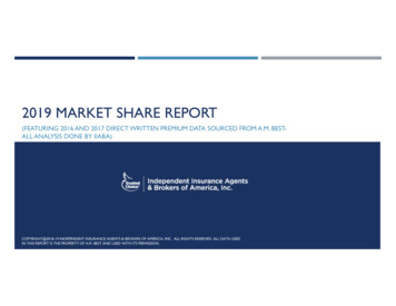 2019 MARKET SHARE REPORT - Independent Agent