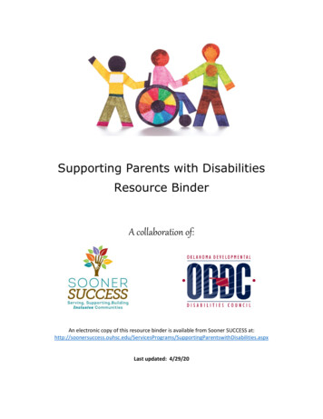 Supporting Parents With Disabilities Resource Binder
