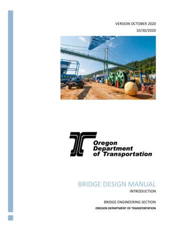 BRIDGE DESIGN MANUAL - Oregon