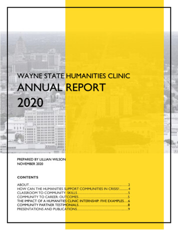 Wayne State Humanities Clinic Annual Report 2020 - Wpmu Dev