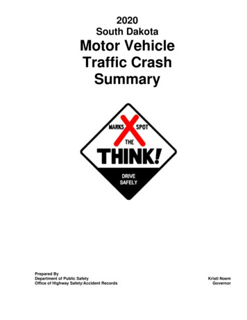 2020 South Dakota Motor Vehicle Traffic Crash Summary