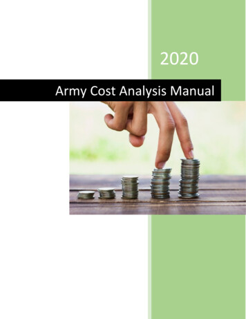 Army Cost Analysis Manual