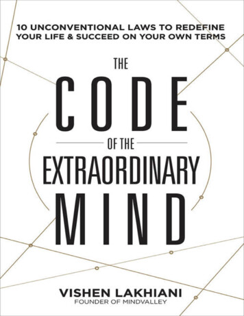 The Code Of The Extraordinary Mind: 10 Unconventional Laws .
