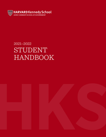 2021-2022 Student Handbook - Hks.harvard.edu