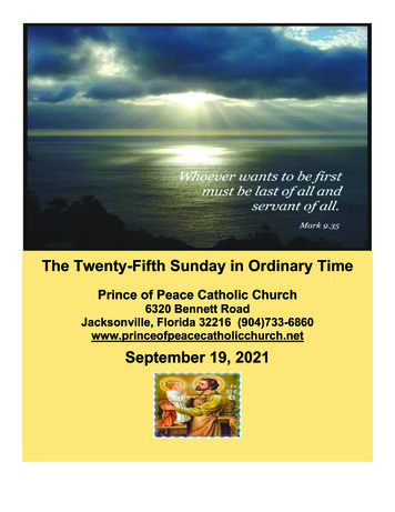 The Twenty-Fifth Sunday In Ordinary Time