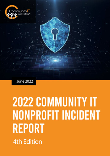 2022 Community IT Nonprofit Incident Report