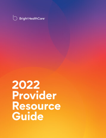 2022 Provider Resource Guide