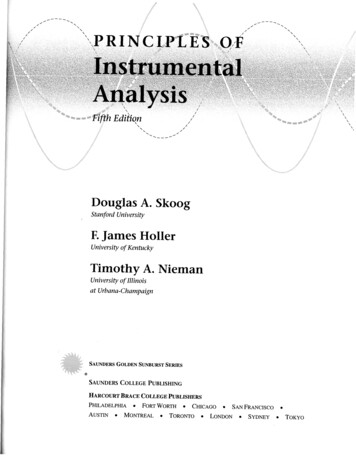 PRINCIPLES OF Instrumental . :. . Analysis