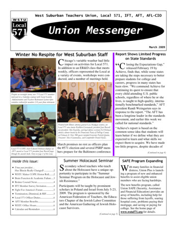 West Suburban Teachers Union, Local 571, IFT, AFT, AFL-CIO .