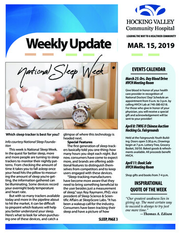 LEADING THE WAY TO A HEALTHIER COMMUNITY Weekly Update MAR. 15, 2019
