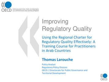 Improving Regulatory Quality - OECD