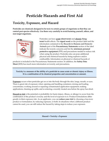Pesticide Hazards And First Aid - University Of Kentucky
