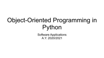 Object-Oriented Programming In Python