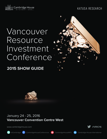 Vancouver Resource Investment Conference