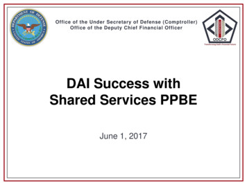 DAI Success With Shared Services PPBE - PDI 2017