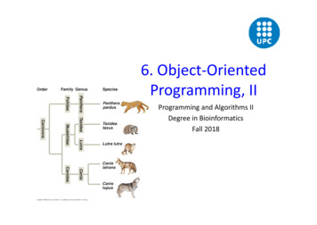 6. Object-Oriented Programming, II