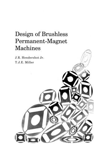 Design Of Brushless Permanent-Magnet Machines