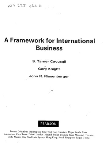 A Framework For International Business - GBV