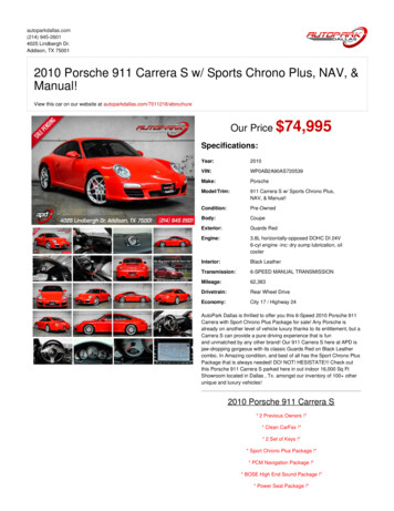 2010 Porsche 911 Carrera S W/ Sports Chrono Plus, NAV .