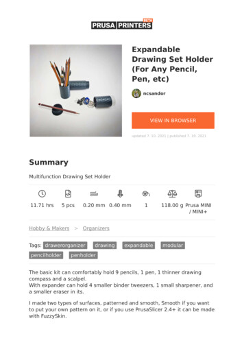 Expandable Drawing Set Holder (For Any Pencil, Pen, Etc)
