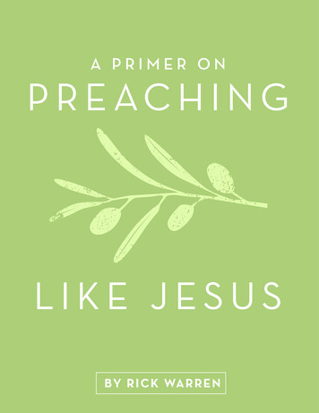 A Primer On Preaching Like Jesus