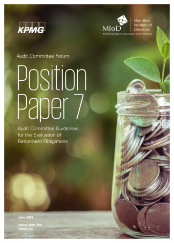AuPositiondit Committee Forum Paper 7 - Home - MIoD