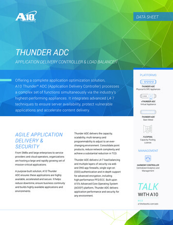 A10 Networks - Thunder ADC Data Sheet - Unicomp