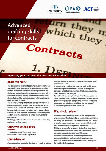 Advanced Drafting Skills For Contracts - LSSALEAD
