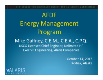 AFDF Energy Management Program - Alaska Sea Grant