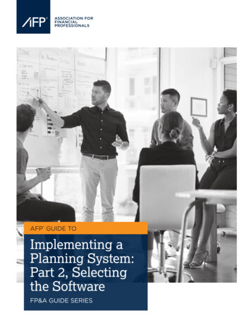 AFP FP&A Guide To Implementing A Planning System Part 2