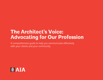 The Architect’s Voice: Advocating For Our Profession