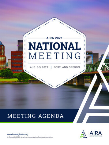 AIRA 2021 National Meeting Agenda - Immregistries 