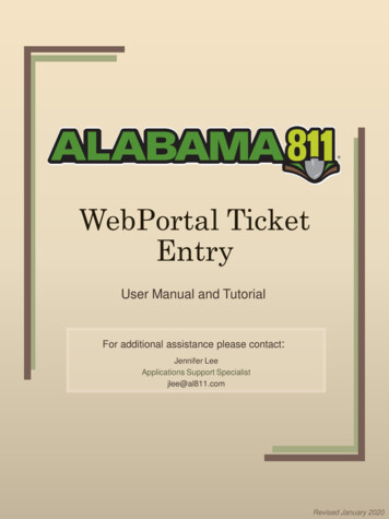 WebPortal Ticket Entry