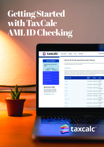 Getting Started With TaxCalc AML ID Checking