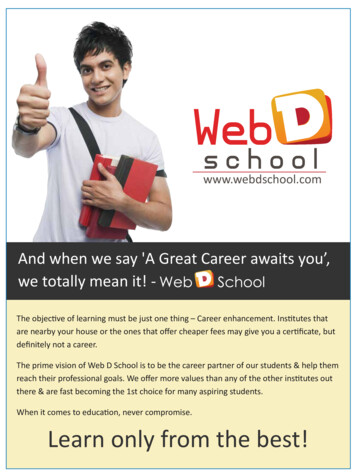 Learn Only From The Best! - Webdschool