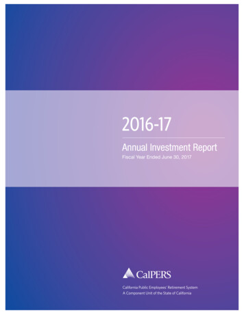 CalPERS Annual Investment Report 2016-17