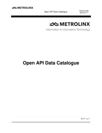 Open API Data Catalogue
