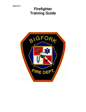 Appendix G Firefighter Training Guide - Bigfork Fire Department