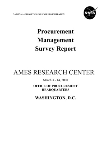 Procurement Management Survey Report - NASA