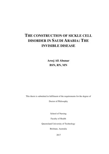 The Construction Of Sickle Cell Disorder In Saudi Arabia The . - Qut