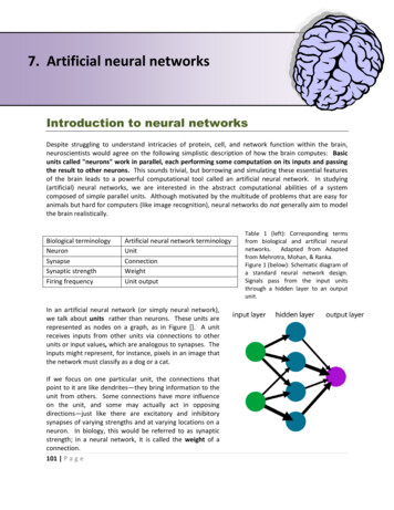 7. Artificial Neural Networks - MIT